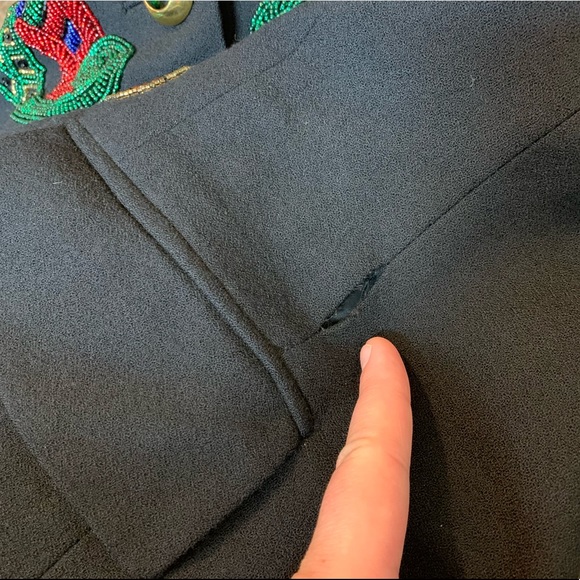 Vintage Lillie Rubin Exclusive Black Heavily Beaded Wool Bead Embellished Jacket - Picture 13 of 14